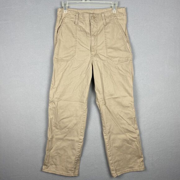 VTG Y2K Levis Size 30 High Rise Beige Carpenter Chino Khaki Pants - Picture 1 of 9